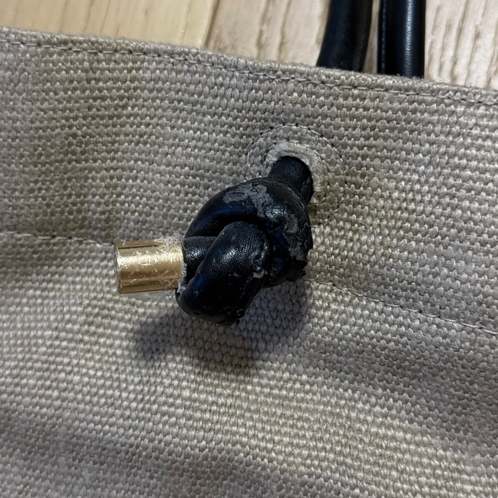 Anine Bing Saffron Tote with Black Handles - Picture 3 of 5